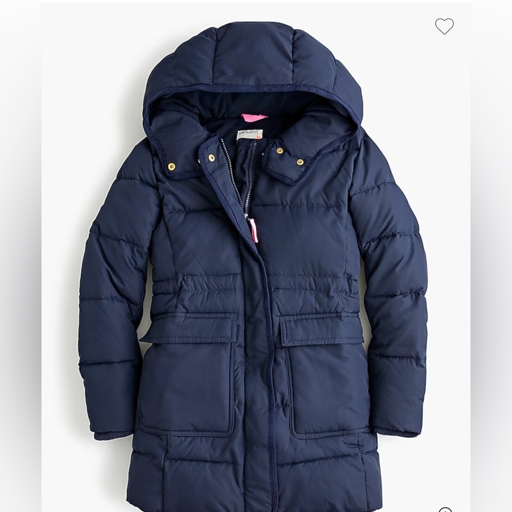 Crewcuts Navy Blue Girls Puffer Coat (Primaloft) 6-7